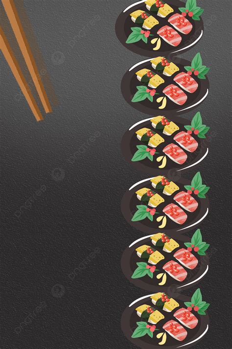 Sushi Food Poster Background Psd Wallpaper Image For Free Download