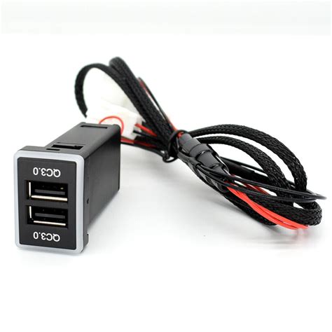 For Toyota Car Dual 2 USB Quick Charger QC 3 0 Power Adapter Socket 12V