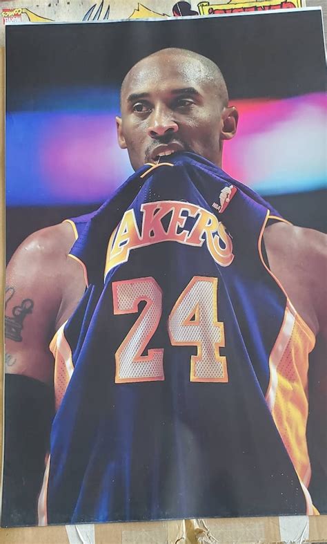 Kobe Bryant Biting Jersey Rare Poster 24x36 Inch NEW fast - Etsy