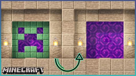 Minecraft Easy 3x3 Creeper Face Portal Door Tutorial How To Build In