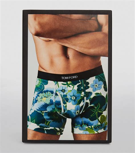 Tom Ford Blue Leopard Print Logo Trunks Harrods Uk