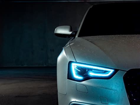 Audi A5 Audi Headlight Light Neon Xenon 4k Wallpaper Toppng