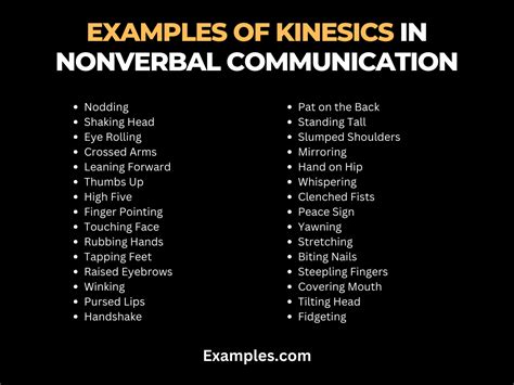 Kinesics In Nonverbal Communication Examples Pdf