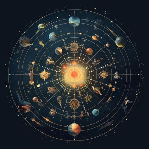 Hay Un Mapa Circular Del Sistema Solar Con Planetas Y Sol Foto Premium