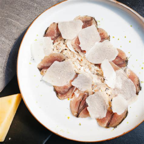 Recipe For Bluefin Tuna Carpaccio With Truffle Soy And Parmesan Cheese