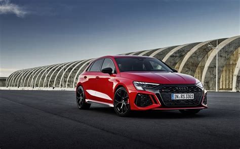 Download Wallpapers 2022 Audi Rs3 Sportback 4k Front View New Red