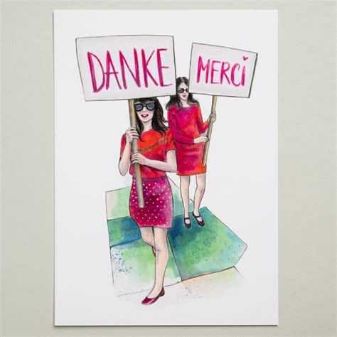 Postkarte Danke Julie Weißbach