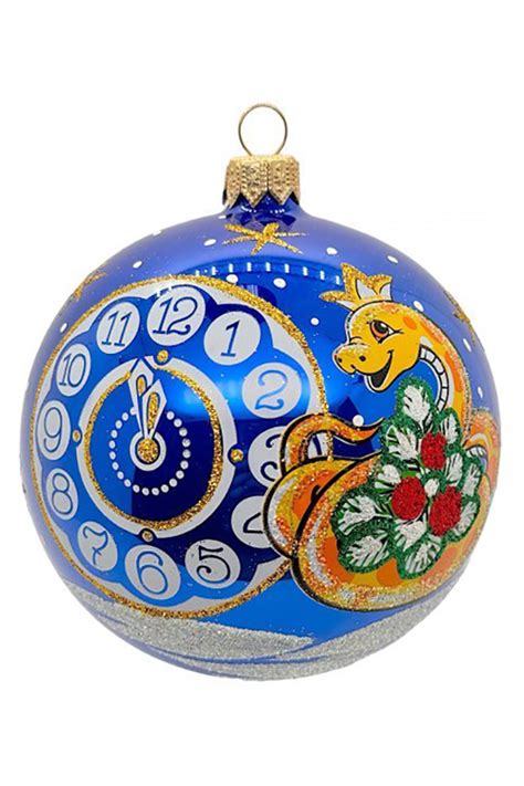 Елочный шар Змея С475 Часы