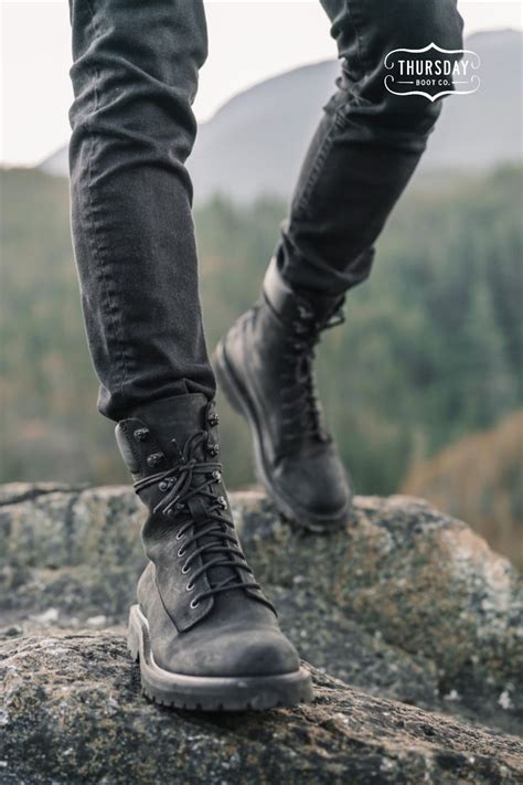 Mens Explorer Combat Boot In Black Matte Thursday Boot Company Combat Boots Combat Boots