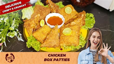 Crispy Box Patties Recipe Chicken Cheese Patties Chicken Parcels