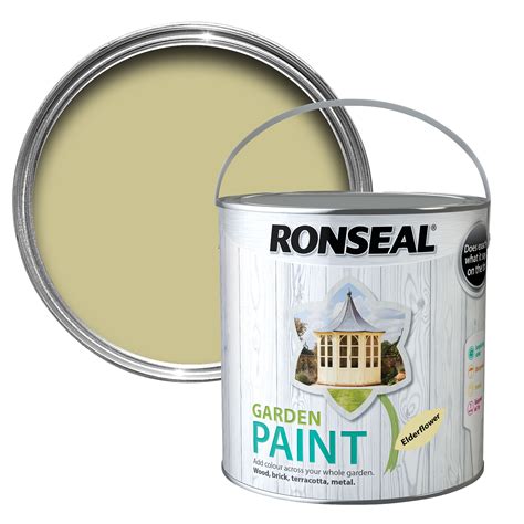 Ronseal Garden Elderflower Matt Garden Paint 2 5l Departments Diy At Bandq