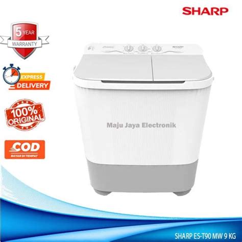 Jual Mesin Cuci 2 Tabung Sharp 90 Mw Cuci Dan Kering Low Watt 9kg Di