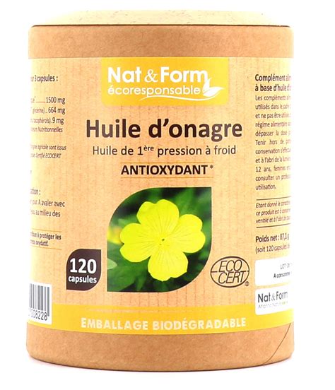 Nat Form Huile D Onagre Antioxydant