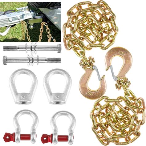 Amazon.com: RULLINE Trailer Ultimate Connection Safety Chains Kit - 5th