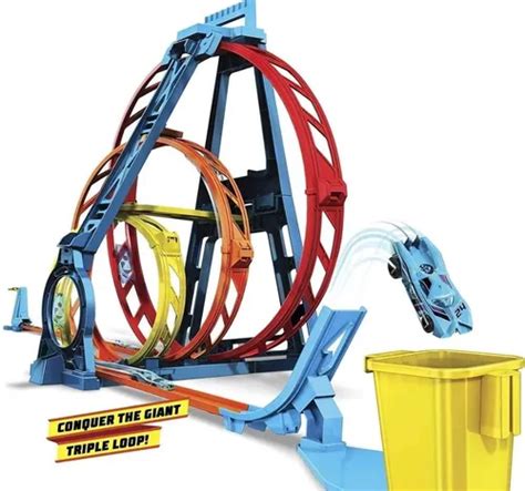 Hot Wheels Track Builder Unlimited Kit De Triple Bucle Ple Meses sin interés