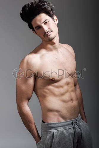 Half Naked Sexy Body Of Muscular Athletic Man Stock Photo Crushpixel