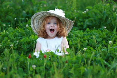 This Is A Photo I Took Of My Daughter Sitting In A Clover Field I