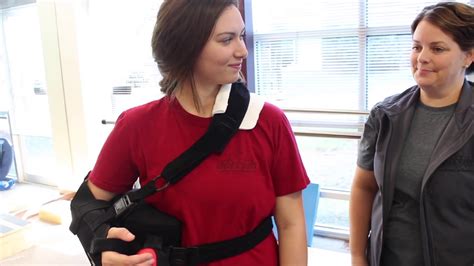 Shoulder Sling How To Properly Wear Your Sling After Shoulder Surgery Youtube