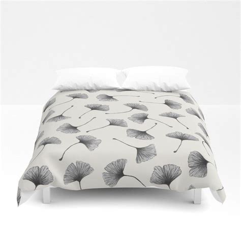 Ginkgo Leaves Cream Duvet Cover By Joy Bergeron Cream Duvet Covers