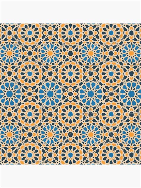 "Orange and blue flower, Islamic geometric patterns Islamic ...