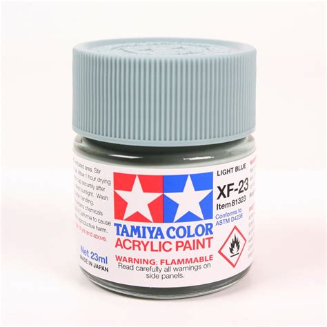 Tamiya Color Acrylic Paint Xf 23 Light Blue 23ml Bandai Gundam