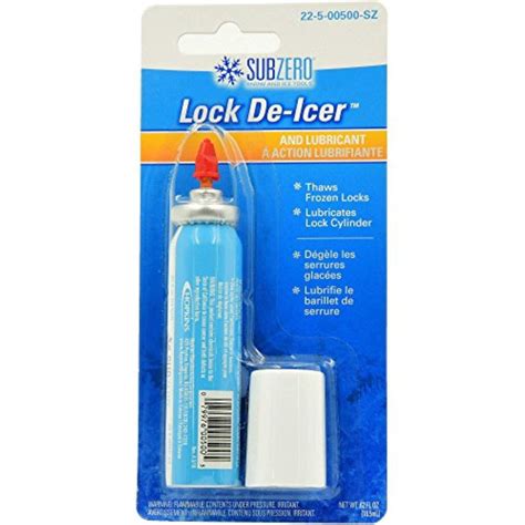 2x Hopkins SUBZERO Lock De Icer 62 FL Oz Thaws Frozen Locks Lubes