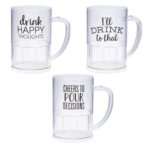 Funny Sayings Clear Plastic Mugs Mugs Wine Glass Sayings Plastic Mugs
