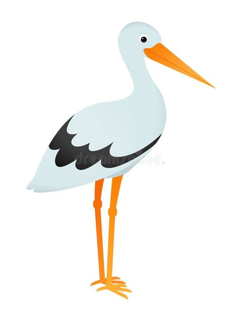 Cartoon Stork Bird Stock Vector Illustration Of Happy 178559340