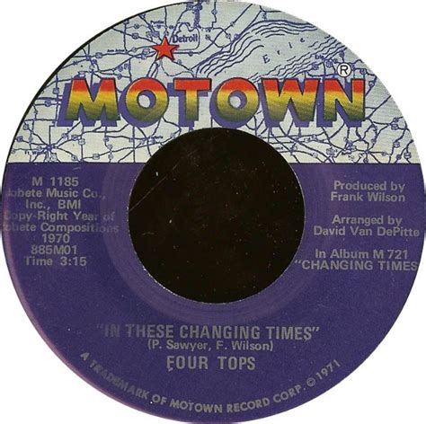 Four Tops In These Changing Times Vinyl 7 45 Rpm 1971