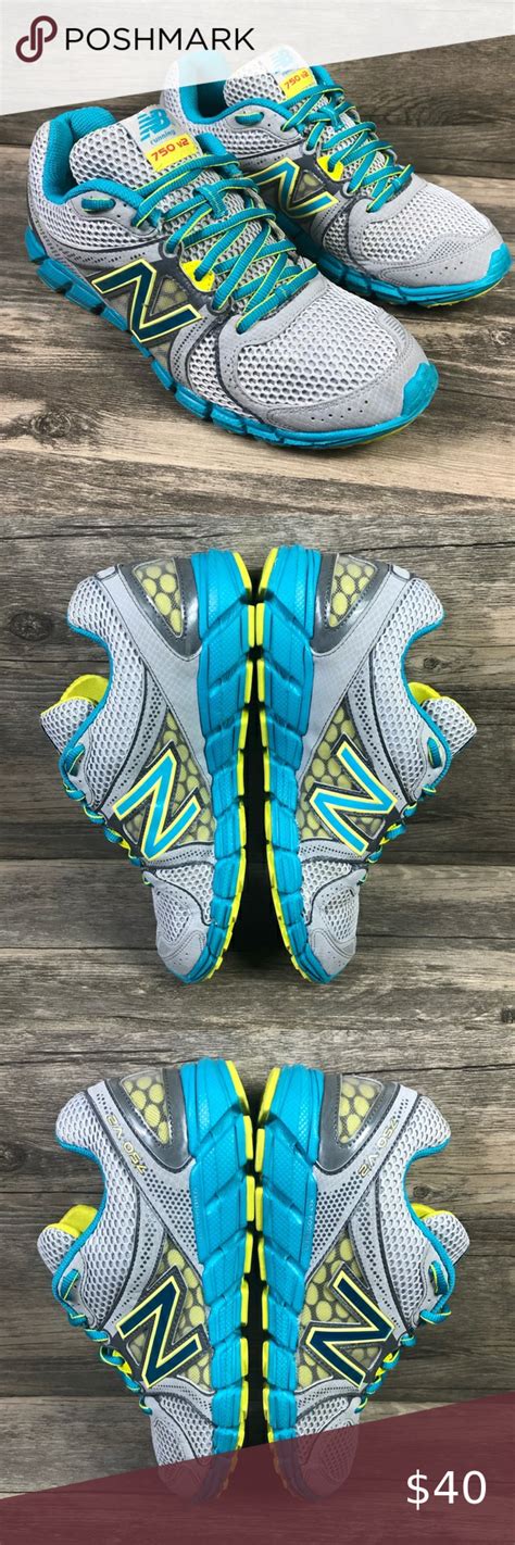 New Balance 750 V2 Running Shoes Gray Teal Yellow Running Shoes Grey New Balance Teal Yellow