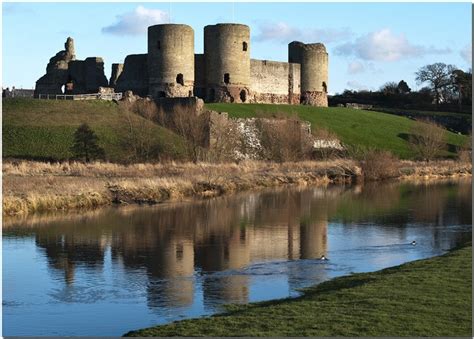 Rhuddlan Castle Reflection Castle Ancient Architecture Monument Valley