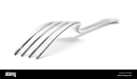 Silver Fork Isolated On White Stock Photo Alamy