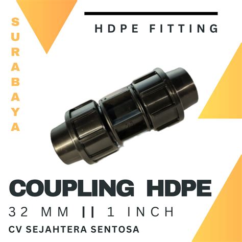 Jual Sock HDPE 1 Inch 32mm Coupling Compression Sok Fitting Sambungan