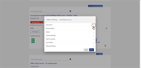 access mail settings