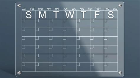 Acrylic Calendar Board Transparent Magnetic Message Note Refrigerator ...