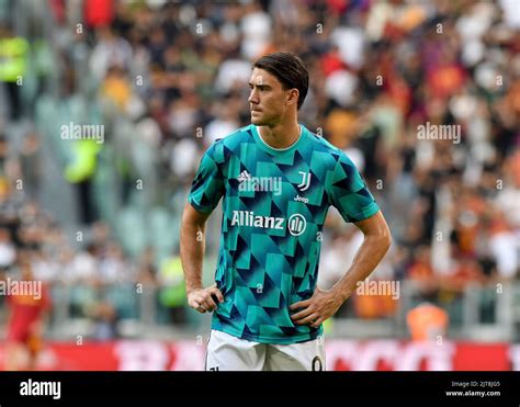 Dusan Vlahovic Of Juventus Fc Warms Up During The Serie A 2022 23 Match