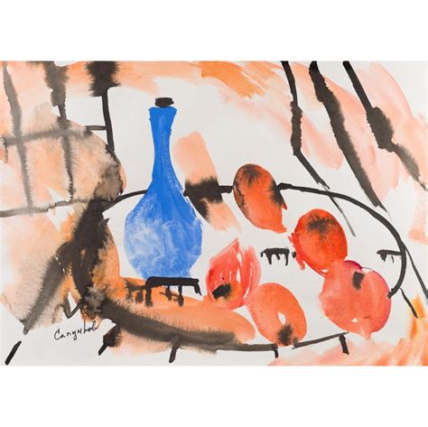 Купить картину Синяя бутылка и хурма в Москве от художника Сапунков Игорь