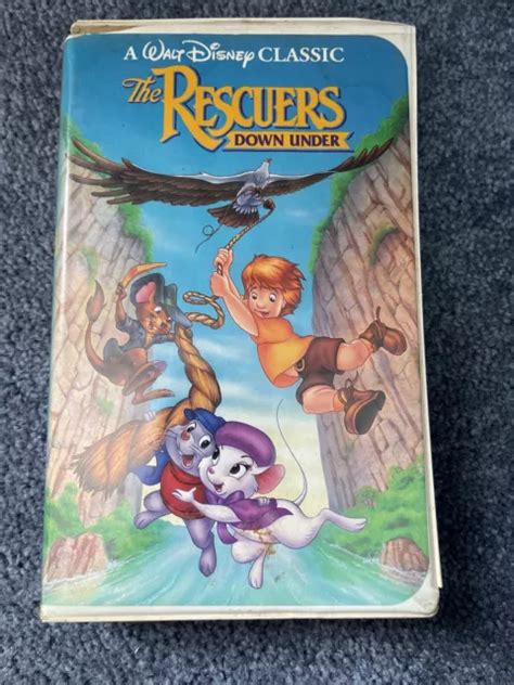 RARE THE RESCUERS Down Under Walt Disney Classic Black Diamond 1142 VHS