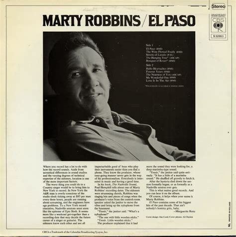 Marty Robbins El Paso Lp Jikajive