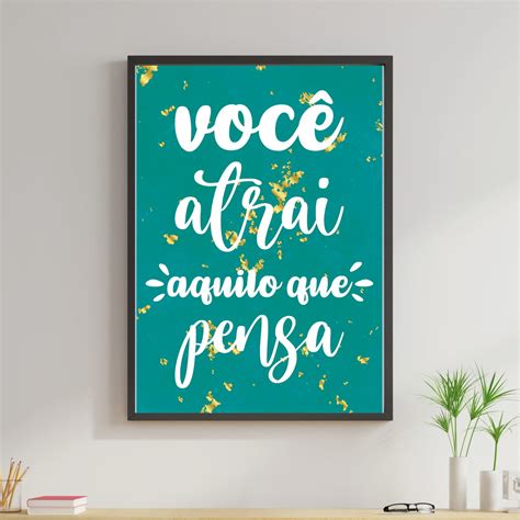 Arte Digital Quadro Você atrai aquilo que pensa Elo7