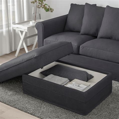 HÄrlanda Ottoman With Storage Sporda Dark Gray Ikea