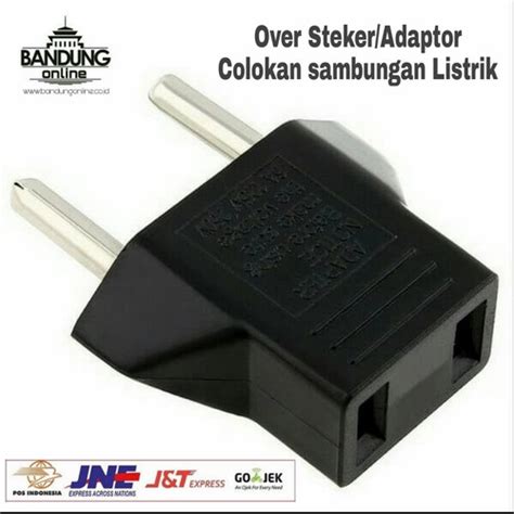 Jual Over Steker Adaptor Colokan Sambungan Listrik Gepeng Ke Bulat Us