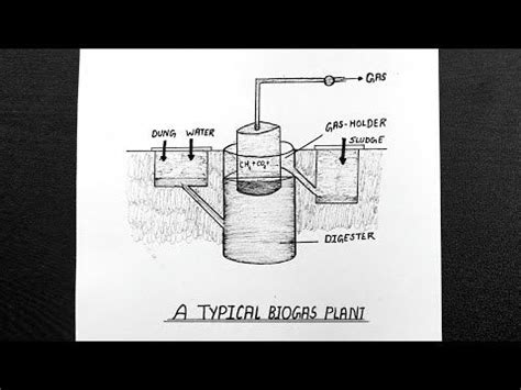 Diagram Of A Biogas Plant Labelled Diagram Of Biogas Plant Class