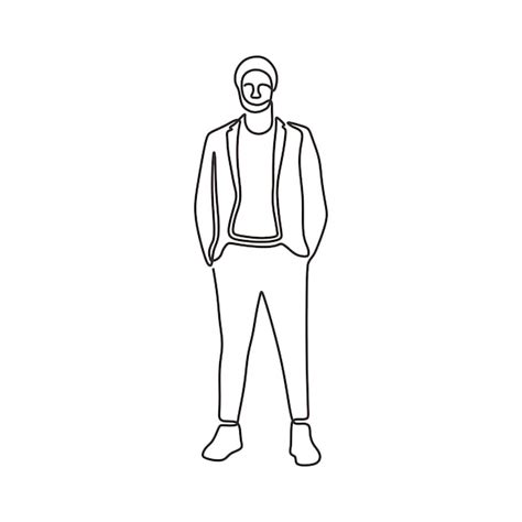 Premium Vector | A outline human graphic conceptual draw