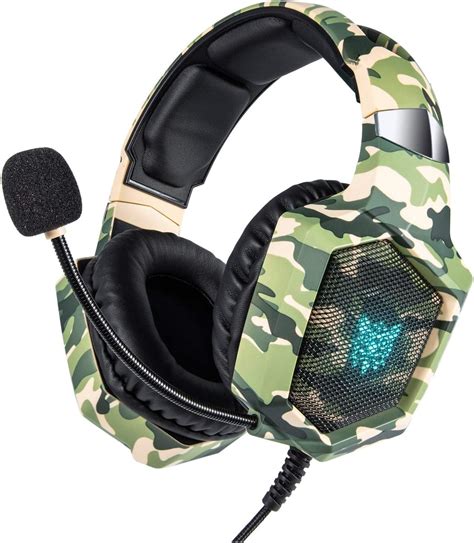 Onikuma K8 RGB Camouflage Gaming Headset Noise Cancelling Mic Camo