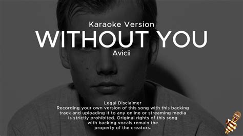 Avicii Without You Karaoke Version Ft Sandro Cavazza Youtube