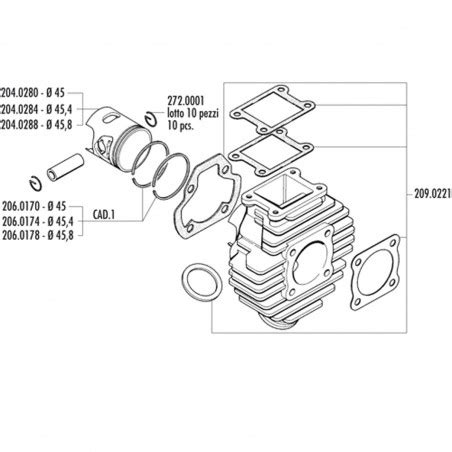 Kit Cylindre Cc Yamaha Chappy Ac Polini Fonte En Stock Sur Bixess