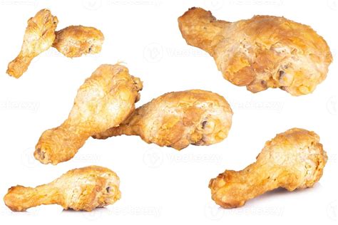 chicken drumstick fried isolated on white background 14305616 Stock Photo at Vecteezy