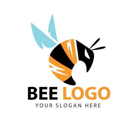 Simple Bee For Vision Logo Work Hard And Team Word 9249571 Vector Art