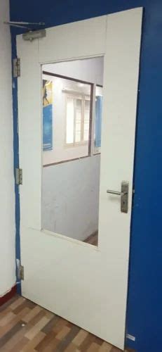 White Aluminium Hinged Door 25 Mm For Office Size Dimension 7 4feet